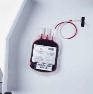 Red blood cells in blood bag